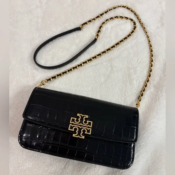 Tory Burch Britten Croc Leather Crossbag - Picture 3 of 14